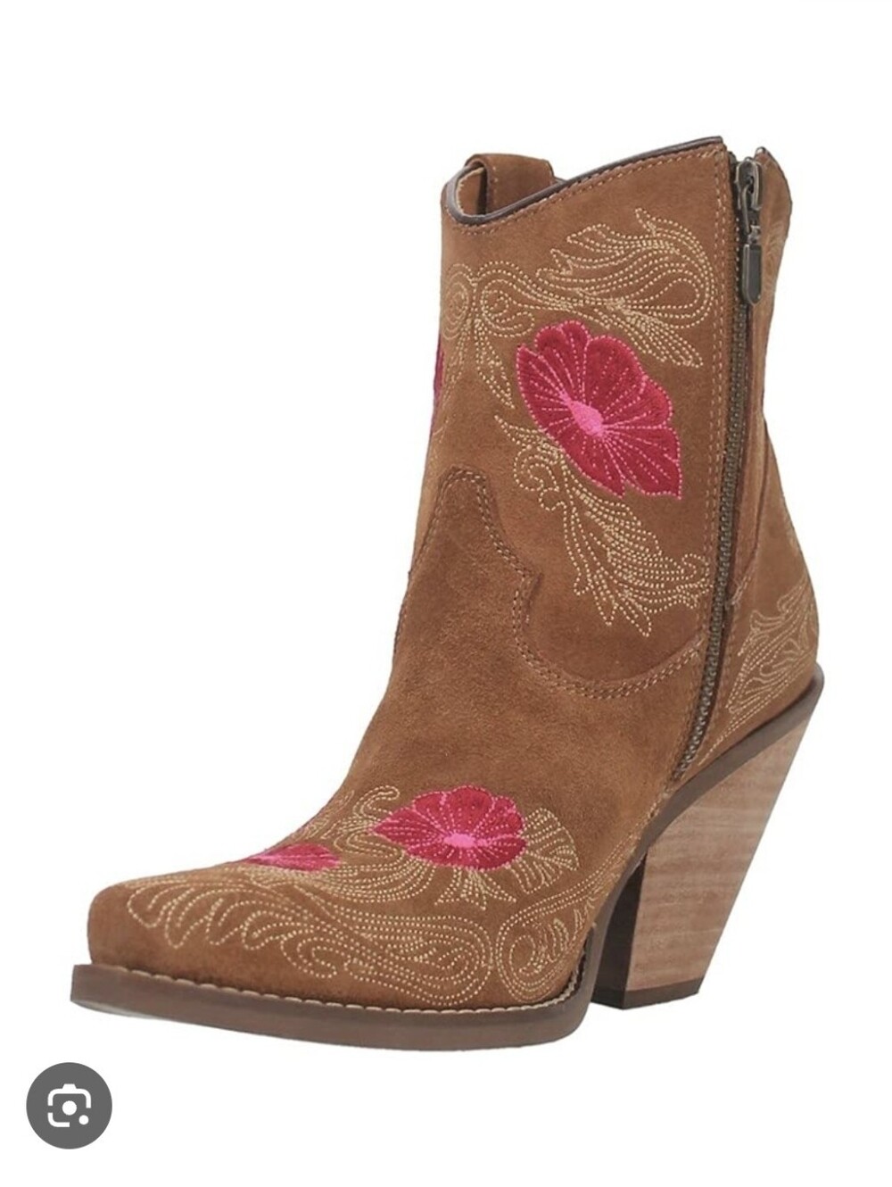 NWOT! Dingo, Women's Tootsie Suede Embroidered Western Booties, Size 8